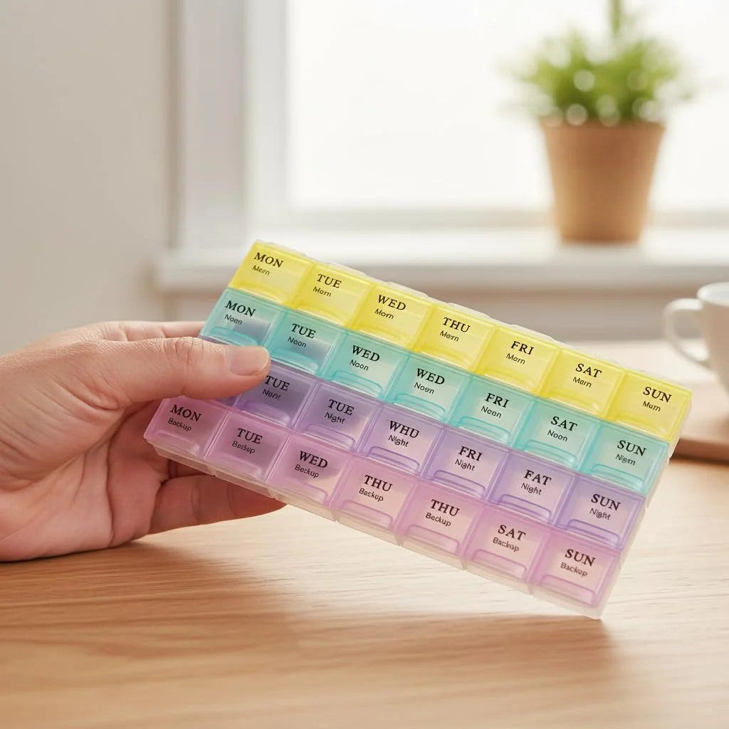 ELYVARA 28-Slot Weekly Pill Organizer
