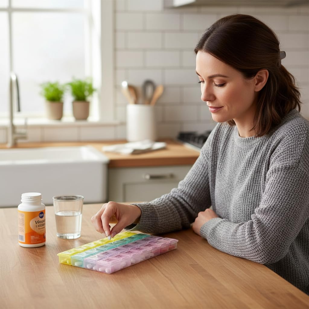 ELYVARA 28-Slot Weekly Pill Organizer
